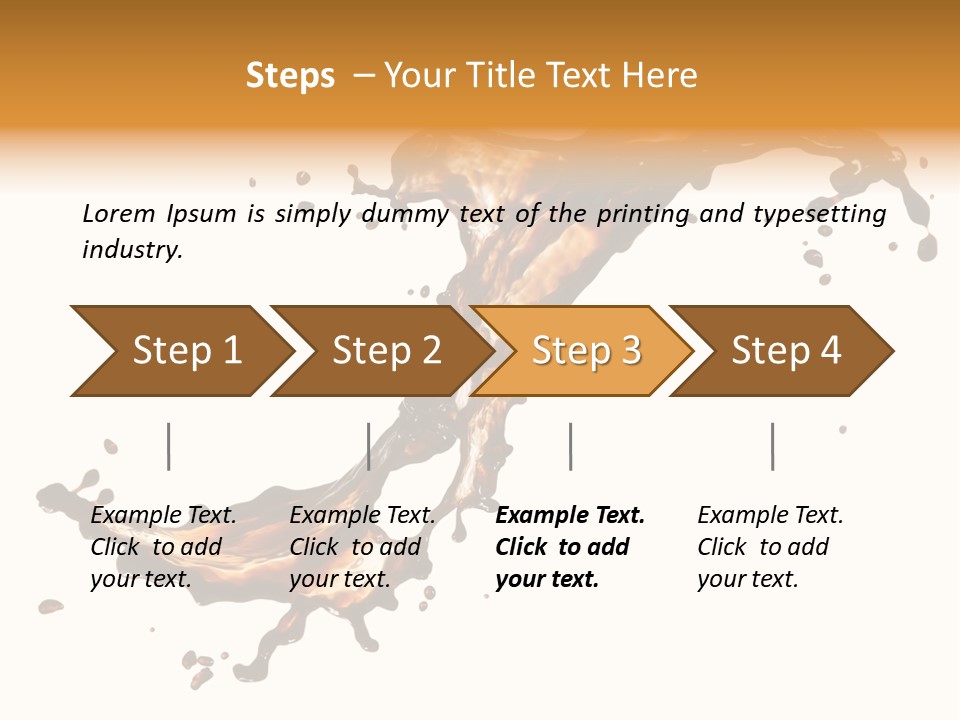 Drop Splash Brown PowerPoint Template