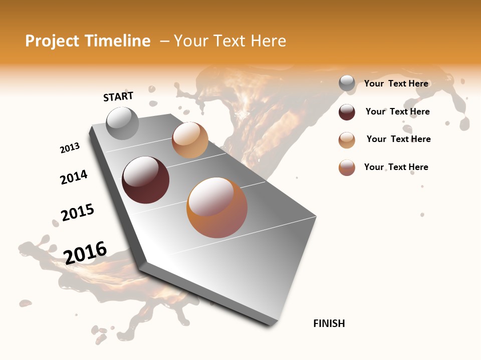 Drop Splash Brown PowerPoint Template