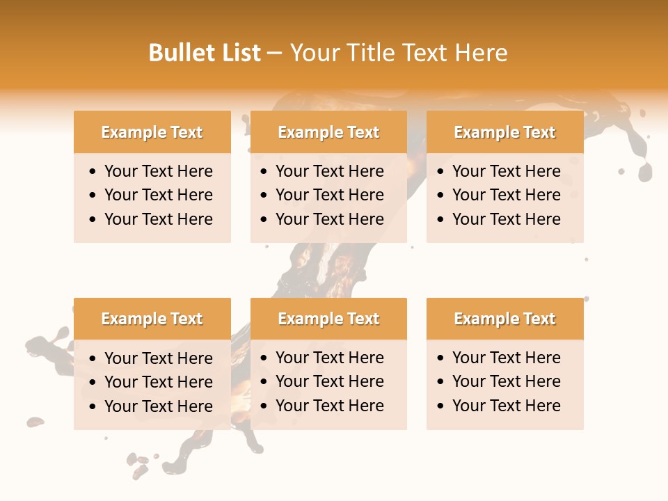 Drop Splash Brown PowerPoint Template