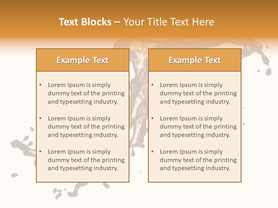 Drop Splash Brown PowerPoint Template