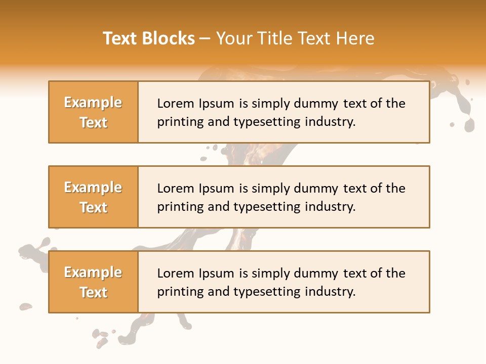 Drop Splash Brown PowerPoint Template