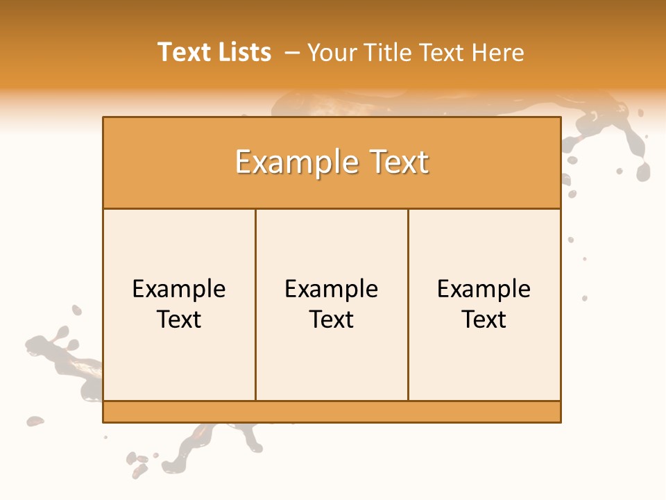 Drop Splash Brown PowerPoint Template