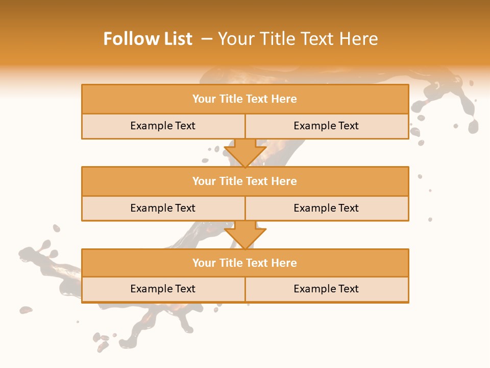 Drop Splash Brown PowerPoint Template