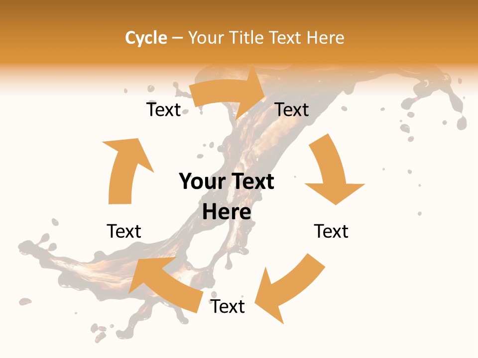 Drop Splash Brown PowerPoint Template