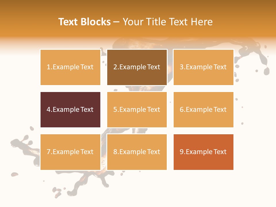 Drop Splash Brown PowerPoint Template