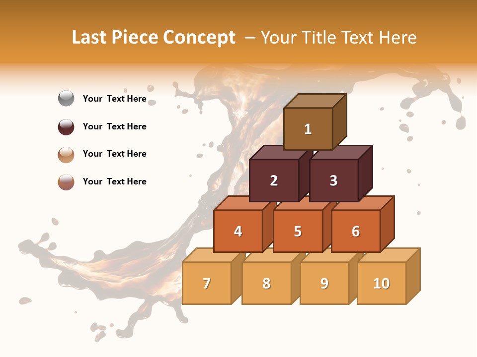 Drop Splash Brown PowerPoint Template