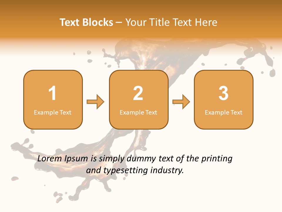 Drop Splash Brown PowerPoint Template