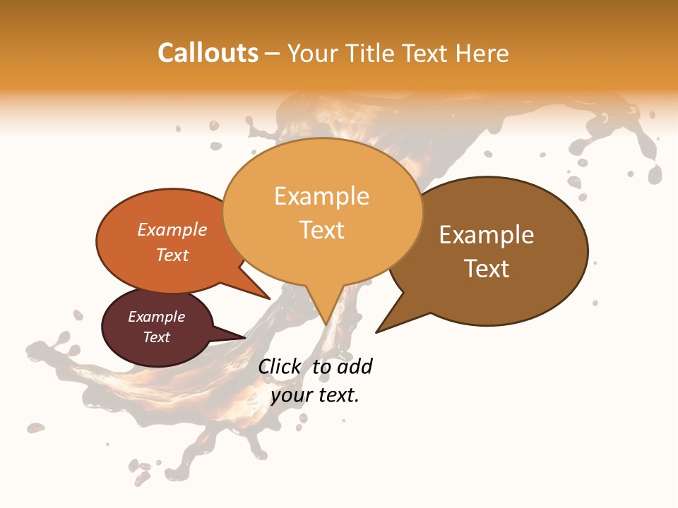 Drop Splash Brown PowerPoint Template