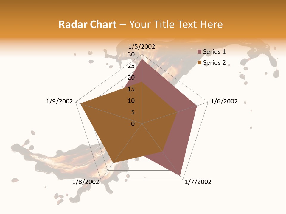Drop Splash Brown PowerPoint Template