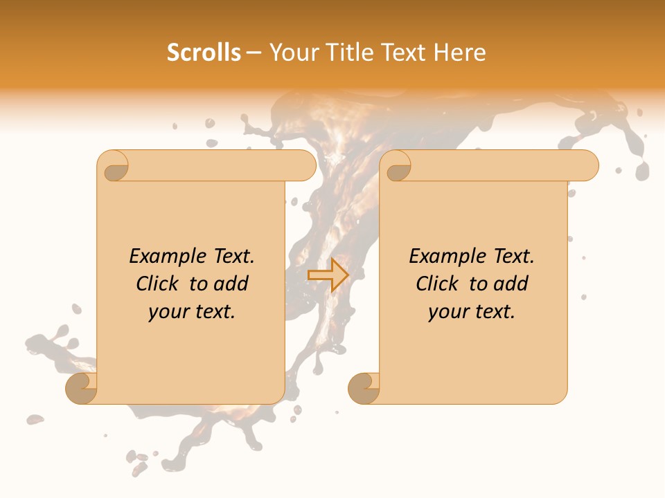 Drop Splash Brown PowerPoint Template