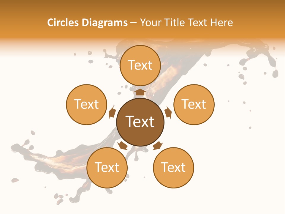 Drop Splash Brown PowerPoint Template