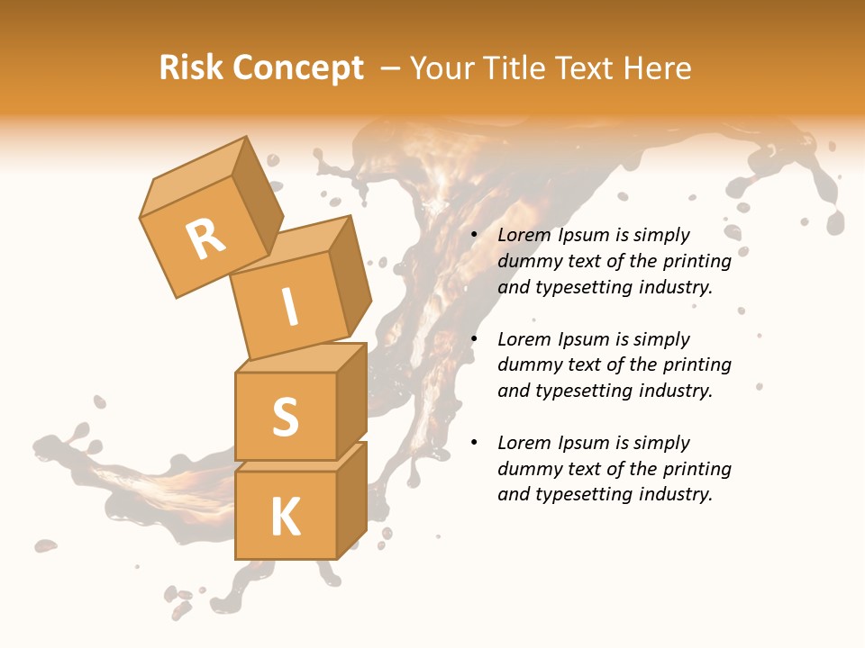Drop Splash Brown PowerPoint Template