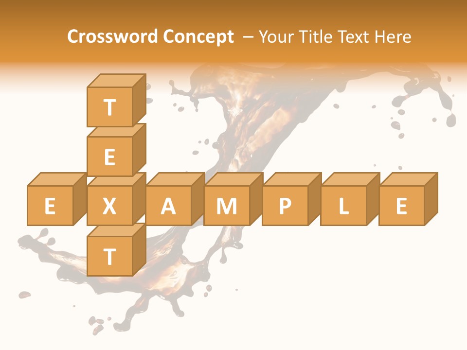 Drop Splash Brown PowerPoint Template