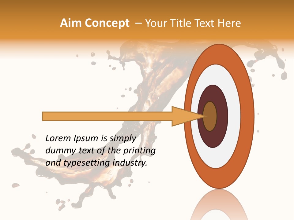 Drop Splash Brown PowerPoint Template