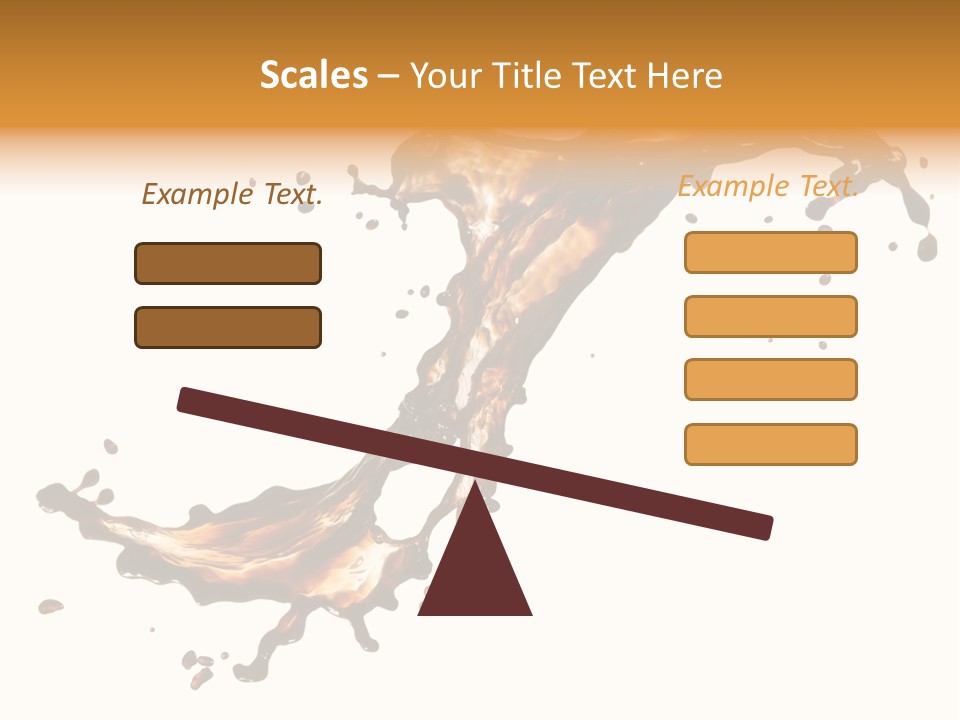 Drop Splash Brown PowerPoint Template