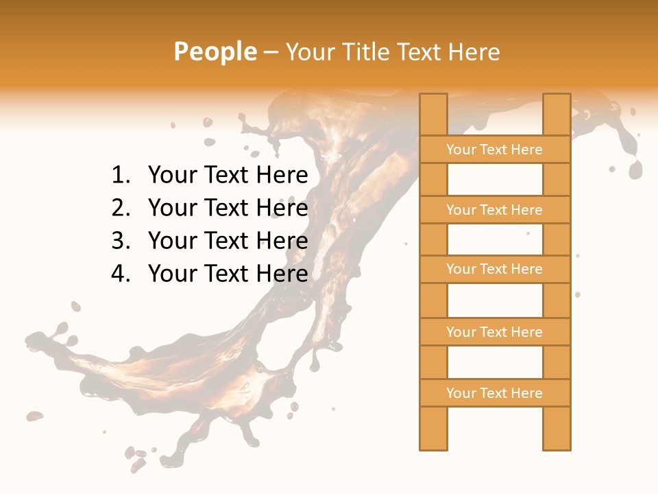 Drop Splash Brown PowerPoint Template