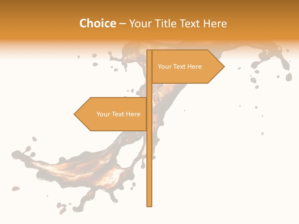 Drop Splash Brown PowerPoint Template