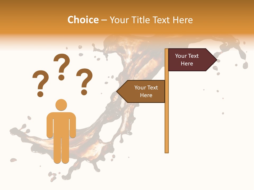 Drop Splash Brown PowerPoint Template