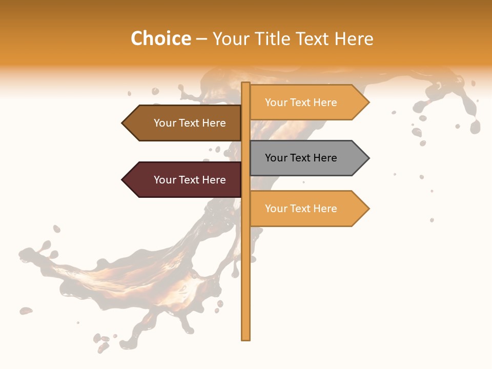 Drop Splash Brown PowerPoint Template
