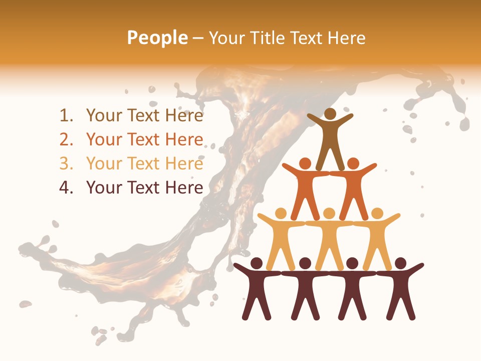 Drop Splash Brown PowerPoint Template