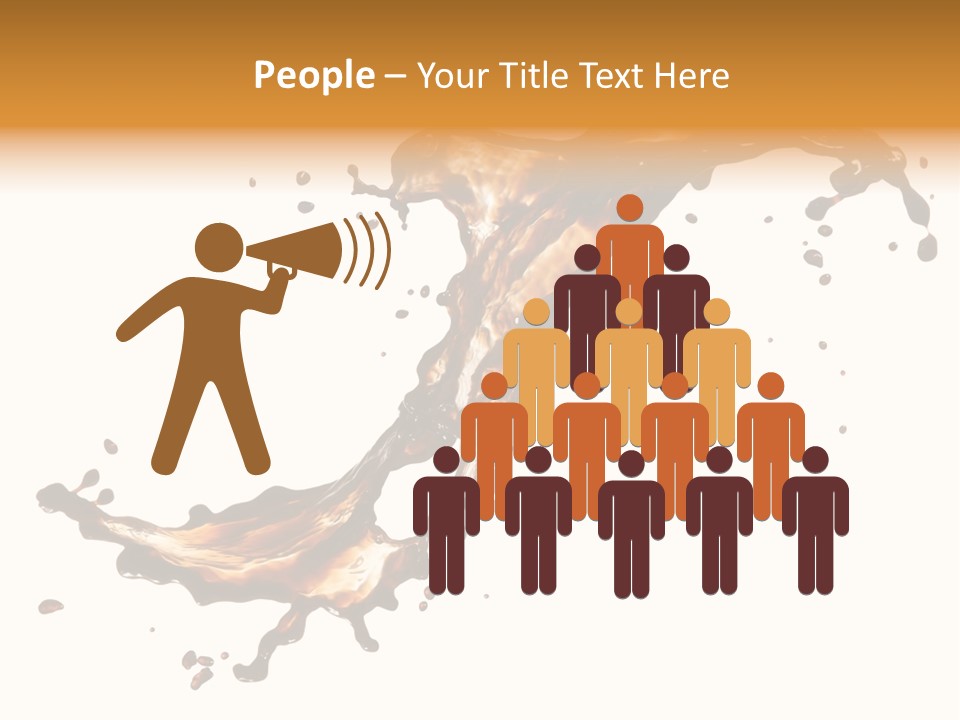 Drop Splash Brown PowerPoint Template