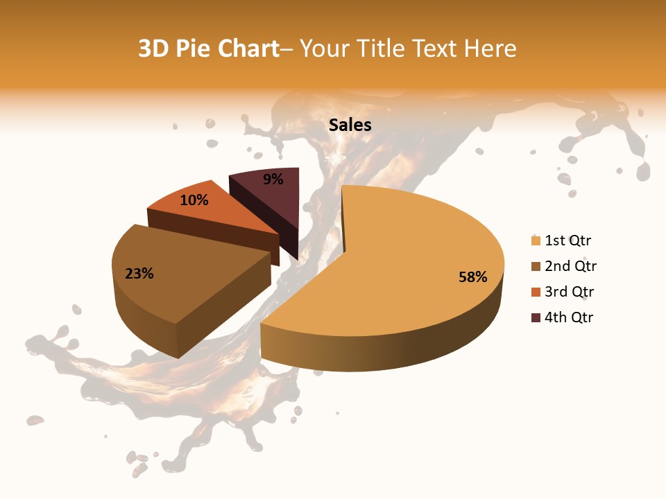 Drop Splash Brown PowerPoint Template