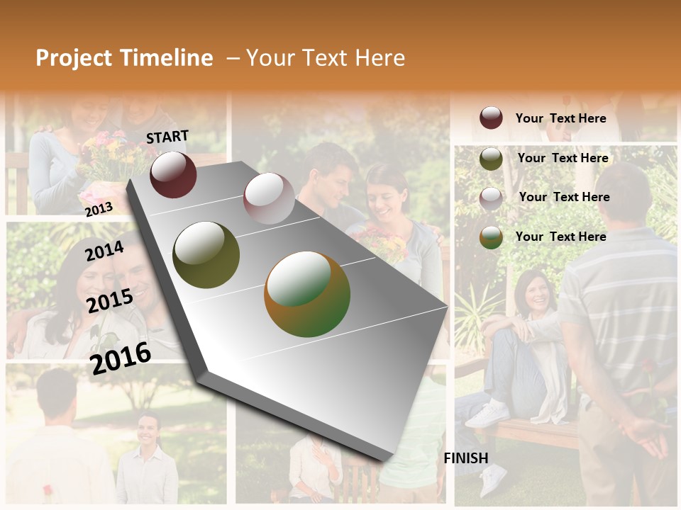 Enjoyment Joy Frisbee PowerPoint Template