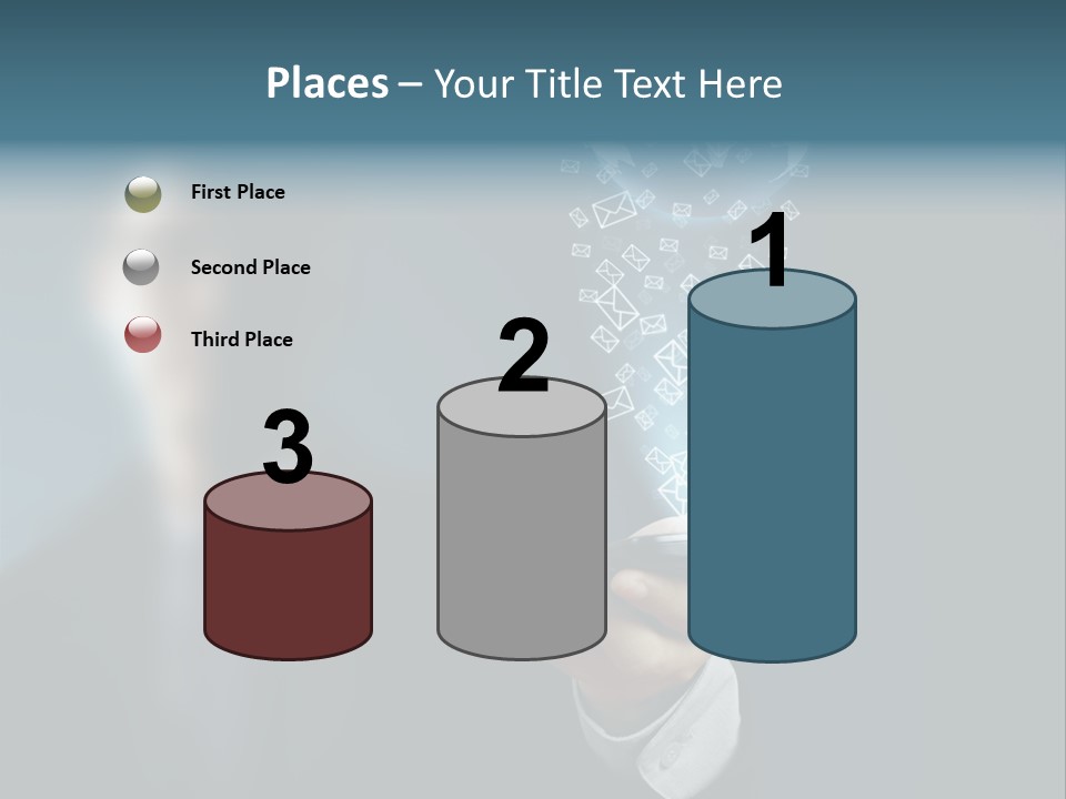 Light Bulb E Mail Globe PowerPoint Template