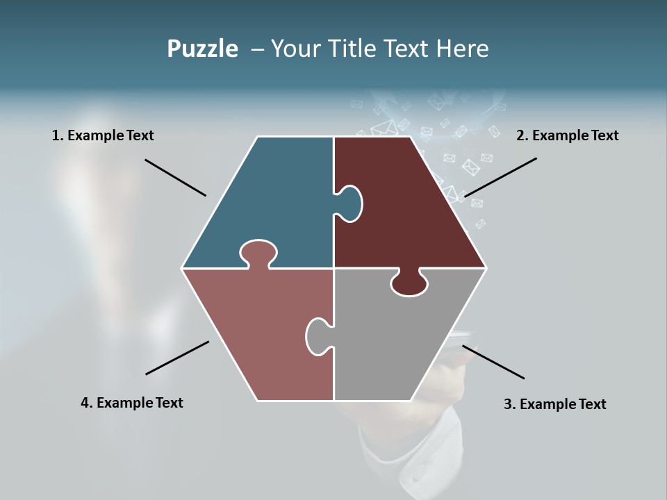 Light Bulb E Mail Globe PowerPoint Template