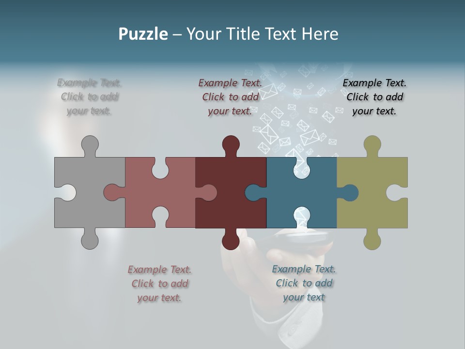 Light Bulb E Mail Globe PowerPoint Template