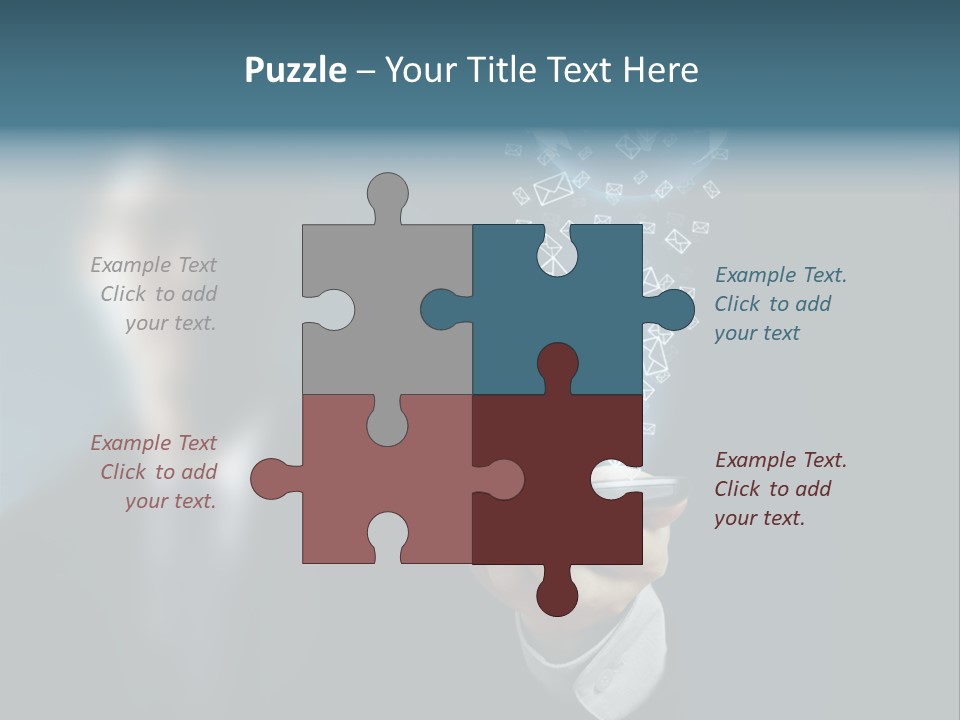 Light Bulb E Mail Globe PowerPoint Template