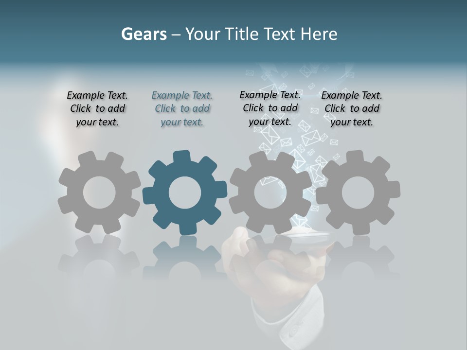 Light Bulb E Mail Globe PowerPoint Template