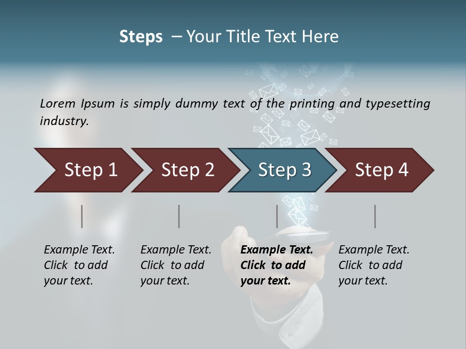 Light Bulb E Mail Globe PowerPoint Template