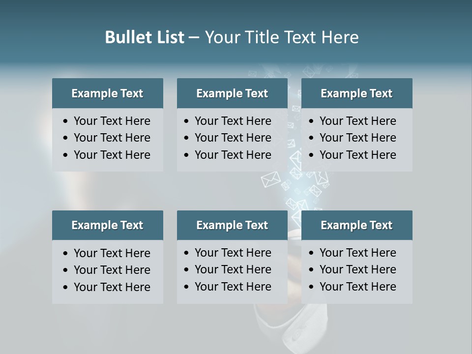Light Bulb E Mail Globe PowerPoint Template