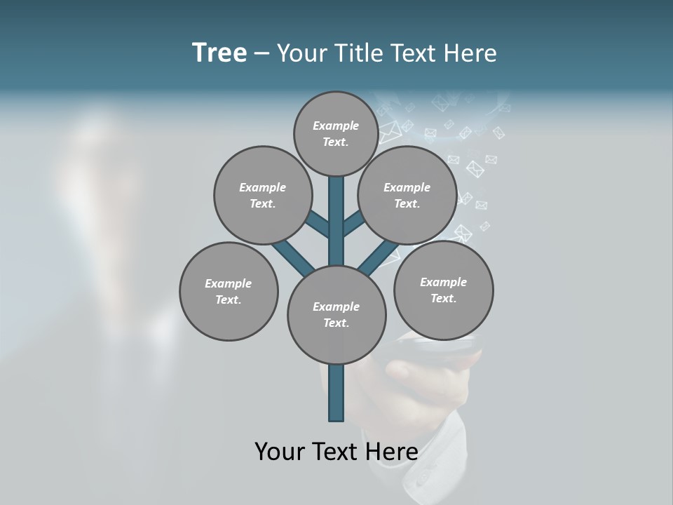 Light Bulb E Mail Globe PowerPoint Template