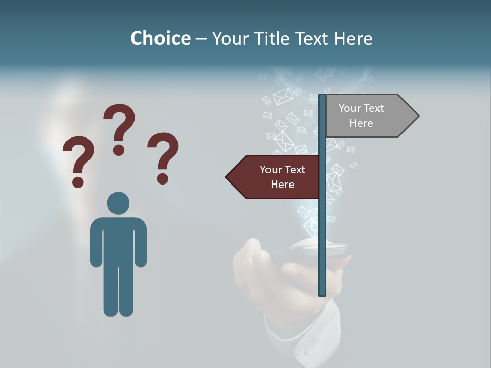 Light Bulb E Mail Globe PowerPoint Template