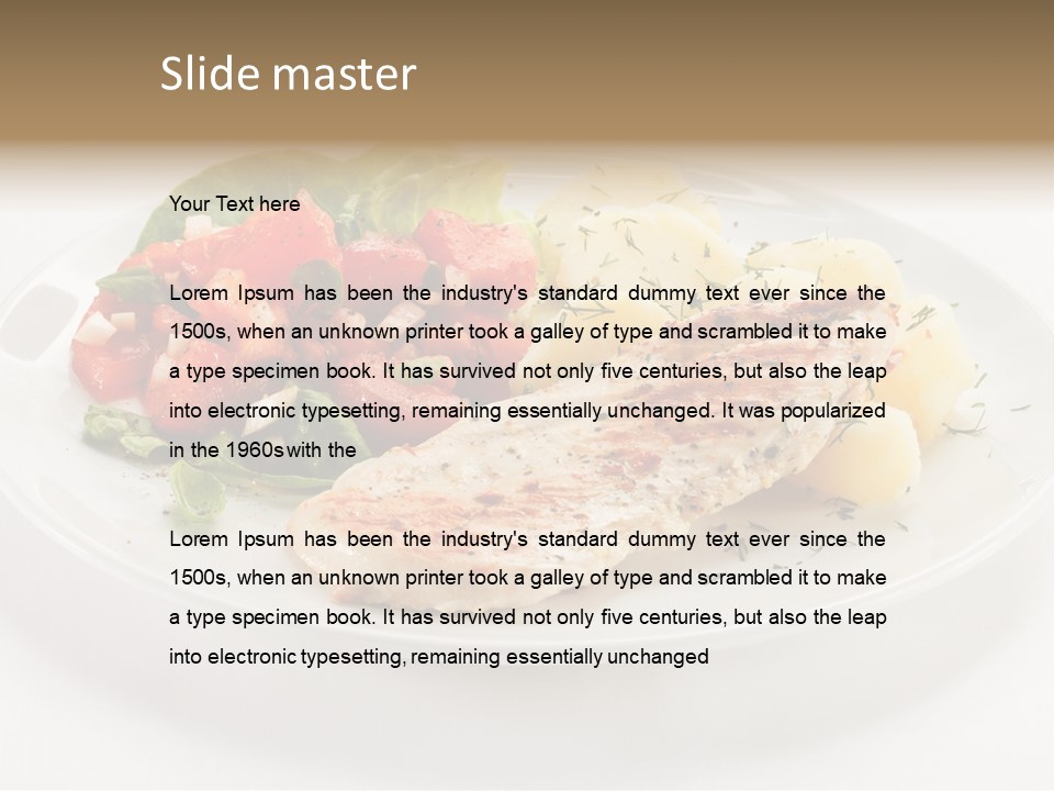Restaurant Horizontal Lettuce PowerPoint Template