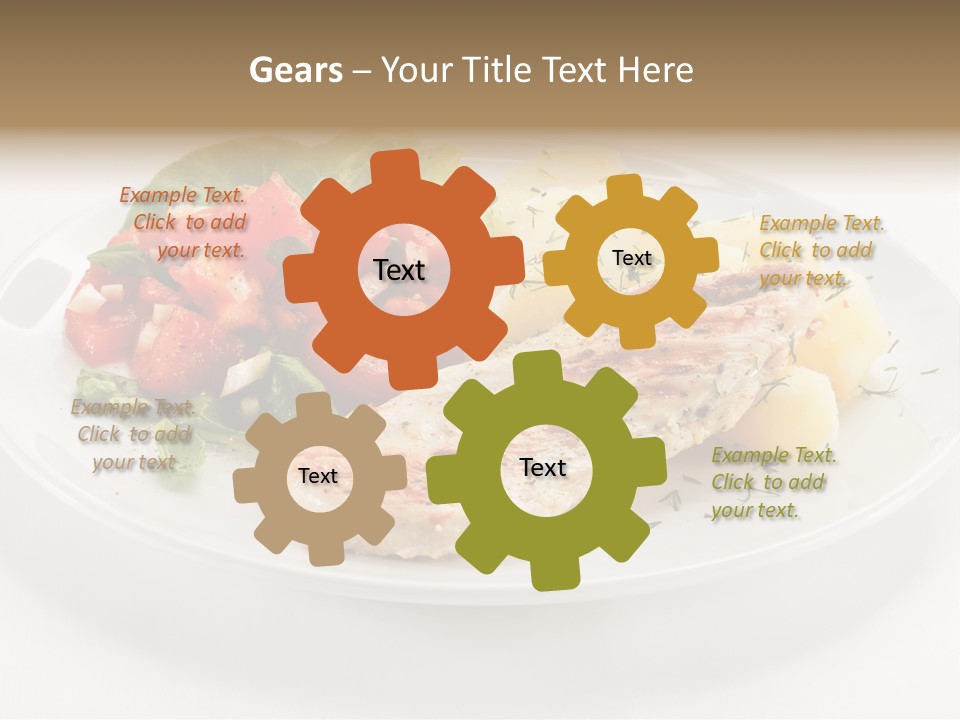 Restaurant Horizontal Lettuce PowerPoint Template