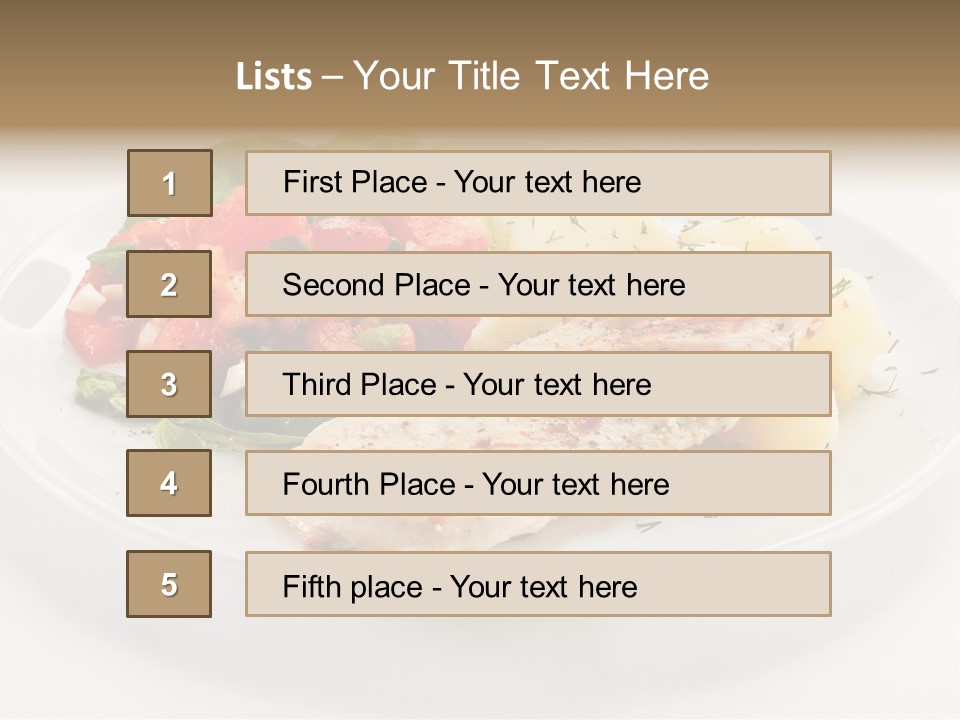 Restaurant Horizontal Lettuce PowerPoint Template