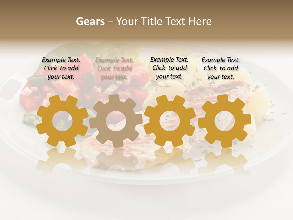 Restaurant Horizontal Lettuce PowerPoint Template