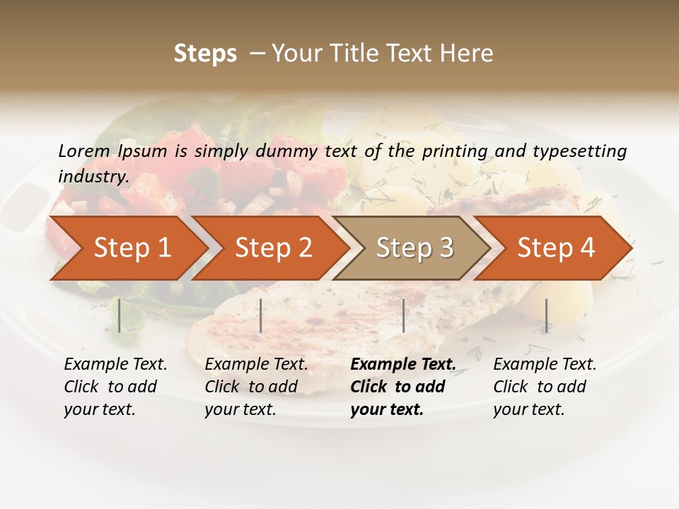 Restaurant Horizontal Lettuce PowerPoint Template