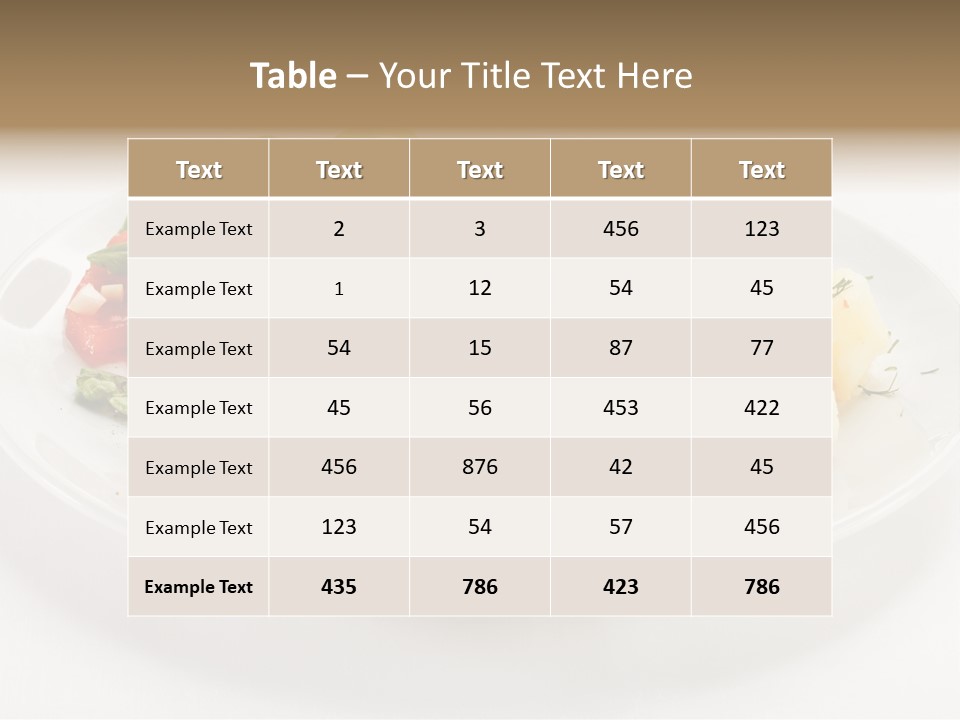 Restaurant Horizontal Lettuce PowerPoint Template