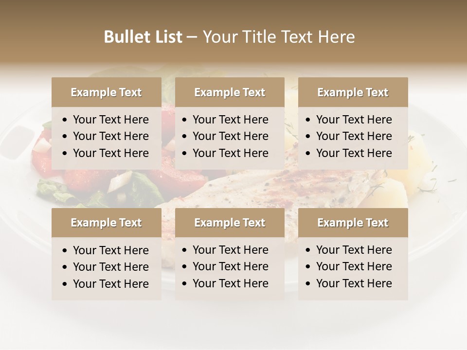 Restaurant Horizontal Lettuce PowerPoint Template