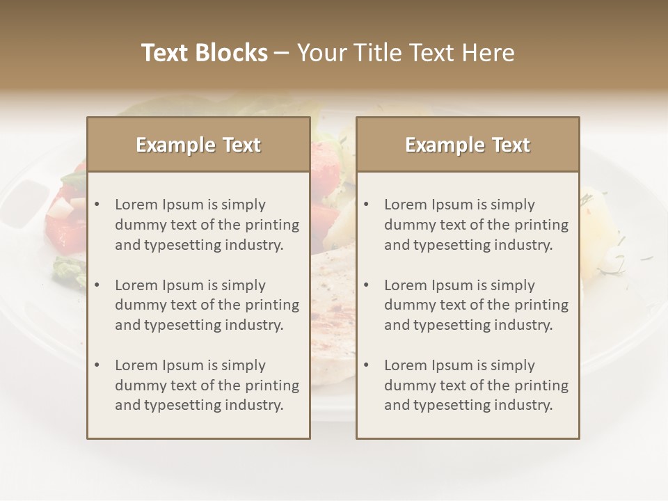 Restaurant Horizontal Lettuce PowerPoint Template