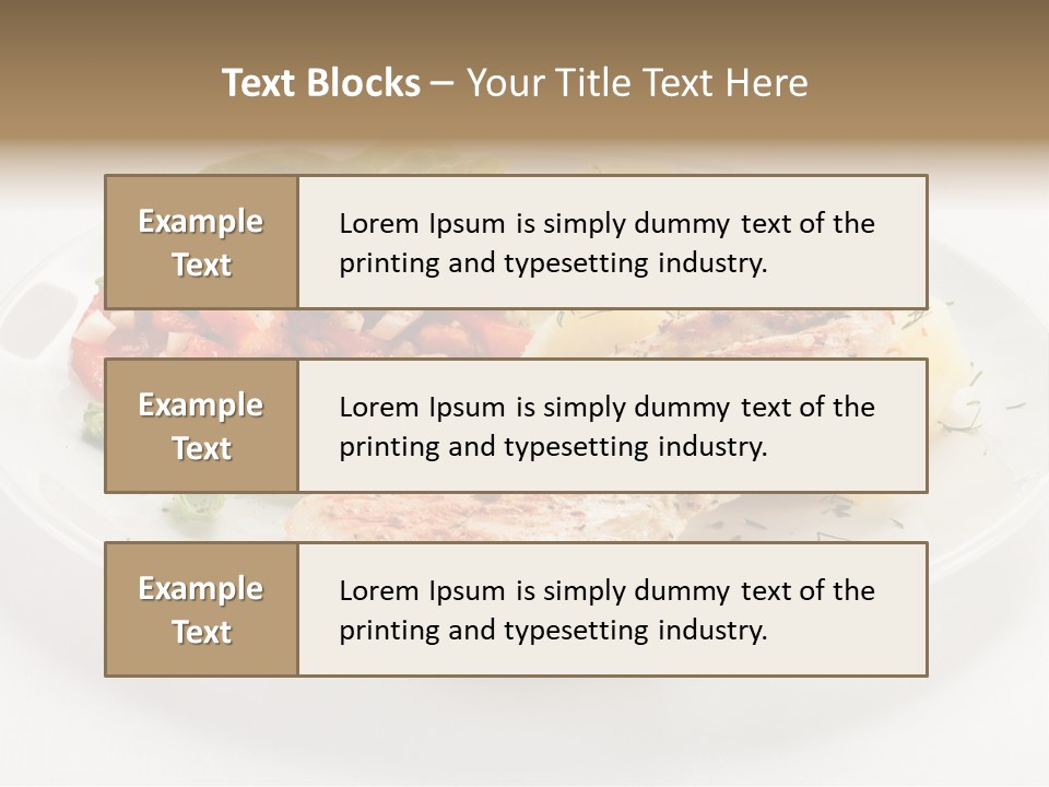 Restaurant Horizontal Lettuce PowerPoint Template