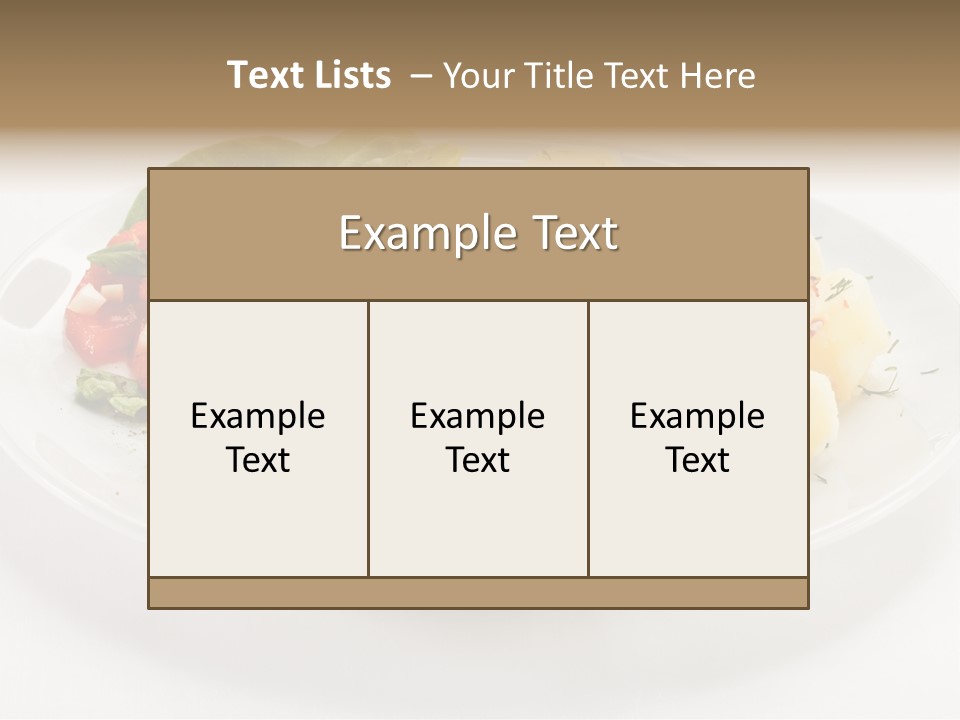 Restaurant Horizontal Lettuce PowerPoint Template