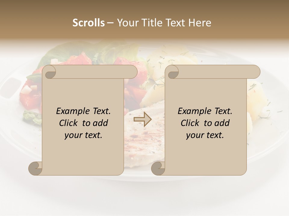 Restaurant Horizontal Lettuce PowerPoint Template