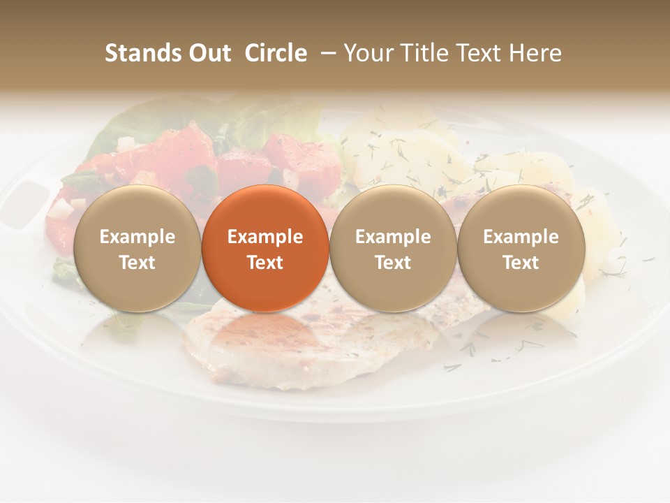 Restaurant Horizontal Lettuce PowerPoint Template