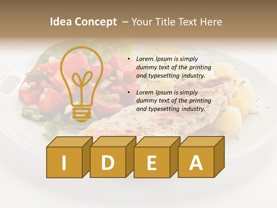 Restaurant Horizontal Lettuce PowerPoint Template