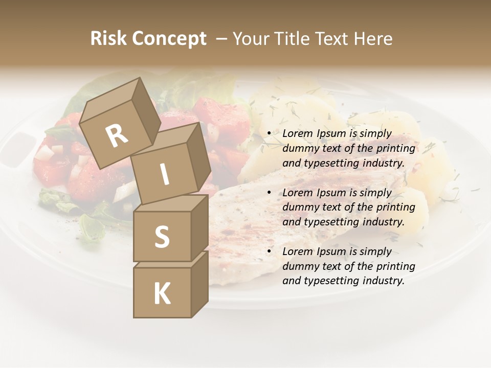 Restaurant Horizontal Lettuce PowerPoint Template